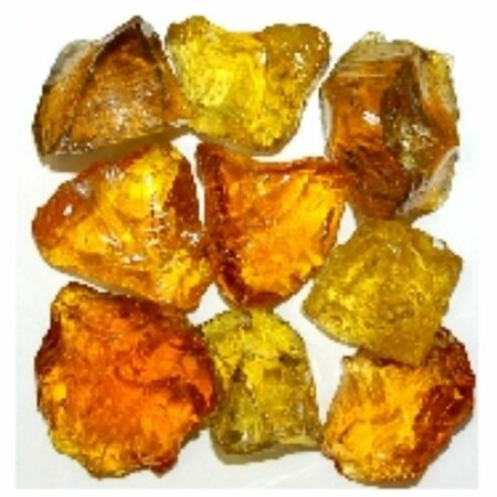 CALLE Recycled Chunky Glass Crystal Amber - Medium - 0.5-1 in. - 3 lbs CA2758217